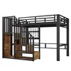 Lit mezzanine 140 x 200 cm en métal avec échelle de Voir les images du produit 14