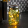 LED Solar Glas - Windlicht - mit Drahtlichterkette - Produktbild-Vorschau 1