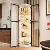 170 cm hohe, schmale vitrine mit fünf Einlegeböden und Produktbild-Vorschau 2