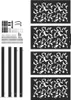 A collection of parts and decorative panels for a garden gate, laid out on a white background. Náhled obrázku produktu