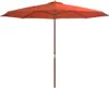 vidaXL Parasol avec mât en bois 350 cm Terracota Voir les images du produit 1