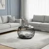 Stolik kawowy Shanghai 1 w kolorze czarnym - MDF/szkło Podgląd zdjęcia produktu 4