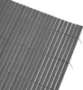 A close-up, angled view of a gray privacy screen made of slats. Produktbild-Vorschau