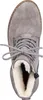 A top-down view of a single grey boot with white fur lining. Anteprima dell’immagine prodotto