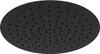 A black, round shower head with multiple small nozzles. Produktbild-Vorschau