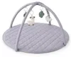 Laavir Baby-Spielmatte mit Spielbogen - Runde Babygym Grau Produktbild-Vorschau 1