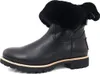 A black winter boot with a fur trim. Anteprima dell’immagine prodotto