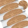 vidaXL Podložky na kroky 15 ks 65x21x4 cm béžové polkruhové Náhľad obrázku produktu 2