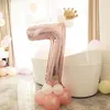 Palloncino in foil numero 7, circa 80 cm, oro rosa, da Anteprima dell’immagine prodotto 2