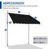 ALIGHTUP Marquise de balcon 200x150x(200-300) cm Marquise à Voir les images du produit 2