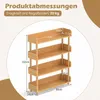COSTWAY Eckregal mit 4 Ebene, freistehendes Bücherregal mit Produktbild-Vorschau 3