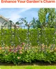 A garden scene with climbing plants on trellises. Produktbild-Vorschau