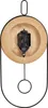 BELIANI Wanduhr Hellbraun MDF und Metall Oval Holzoptik mit Produktbild-Vorschau 5