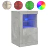 vidaXL Armoire d'appoint avec lampes LED gris béton Voir les images du produit 1