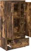 vidaXL Skříňka se zásuvkou kouřový dub 55,5x34x119,5 cm Náhled obrázku produktu 4