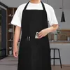 Küchenschürze Schwarz Mit Tasche – Wasserdichte Gastronomie Produktbild-Vorschau 5