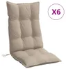 vidaXL Coussins de chaise à haut dossier 6 pcs. Tissu Voir les images du produit 10