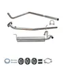 A set of exhaust system components laid out on a white background. Produktbild-Vorschau