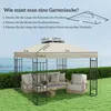 Outsuuny Zapasowy dach do altanki 3 x 3 m Wodoodporny dach Podgląd zdjęcia produktu 3