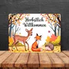 Herbstlich Willkommen Metallschild XL in 21x28 cm mit Produktbild-Vorschau 4