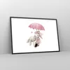 Gerahmtes Poster - Schwarzer Rahmen - Hasen Regenschirm Produktbild-Vorschau 8