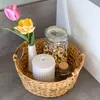 Aufbewahrungskorb rund, Korb mit Griff aus Wasserhyazinthe Produktbild-Vorschau 9