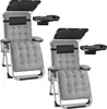 Chaise longue pliable CLOUD II avec pare-soleil - gris Voir les images du produit 1