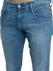 Close-up view of the front of blue denim jeans. Produktbild-Vorschau