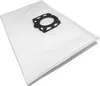 A white vacuum cleaner bag with a black connector piece is shown on a white background. Produktbild-Vorschau