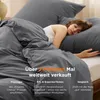 BEDSURE Bettwäsche 135x200 4teilig Anthrazit - 2 Bettbezüge Produktbild-Vorschau 3