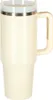 Termohrnek s brčkem a uchem, termoska, 1200ml, krémová Náhled obrázku produktu 4