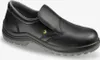 A black slip-on safety shoe is shown from a side angle against a white background. Náhľad obrázku produktu