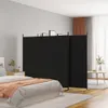 vidaXL 4-częściowy parawan składany czarny 698x180 cm Podgląd zdjęcia produktu 2