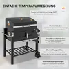 Outsunny Holzkohlegrill Grillwagen Grill BBQ Holzkohle Produktbild-Vorschau 5