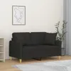 vidaXL 2-Sitzer-Sofa mit Zierkissen Schwarz 120 cm Stoff Produktbild-Vorschau 2