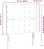 The Living Store LED Kopfteil Dunkelgrau 103x16x118/128 cm Produktbild-Vorschau 6