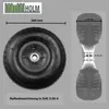 Sackkarrenrad 260x85 mm 3.00-4 Bollerwagenrad, Luftrad, Produktbild-Vorschau 3