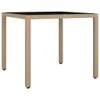 vidaXL 3-tlg. Garten-Essgruppe mit Kissen Beige Poly Rattan Produktbild-Vorschau 5