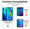 Compatibility chart for a Huawei P30 phone case, showing compatible and incompatible phone models. Produktbild-Vorschau