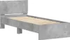 vidaXL Bettgestell mit Kopfteil Betongrau 75x190 cm Produktbild-Vorschau 3