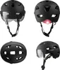 E-bike Helm für Erwachsene| Schwarz mit Visier|Crazy Safety Produktbild-Vorschau 2