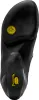 Sohle des Kletterschuhs "Kubo Woman" von La Sportiva; mit markanter Gummisohle und gelbem Vibram-Logo. Anteprima dell’immagine prodotto