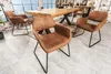 Design Stuhl MUSTANG antik braun Microfaser mit Armlehne Produktbild-Vorschau 2