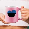 Huuraa Glitzertasse Estland Flagge Herz 330ml Pink Keramik Produktbild-Vorschau 3