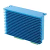 A blue heatsink with green connectors on a white background. Náhled obrázku produktu