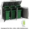 Mucola Abri pour poubelles 3er Revêtement pour poubelles Voir les images du produit 20