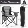 Składane krzesło kempingowe COSTWAY XXL o nośności 180 kg, Podgląd zdjęcia produktu 3