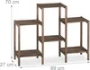 Relaxdays Drevené schodisko na kvety, štýl shabby, do Náhľad obrázku produktu 4