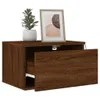 The Living Store Wand-Nachttisch mit LED-Leuchten Braun Produktbild-Vorschau 6