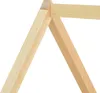 A close-up view of a wooden bed frame joint. Produktbild-Vorschau
